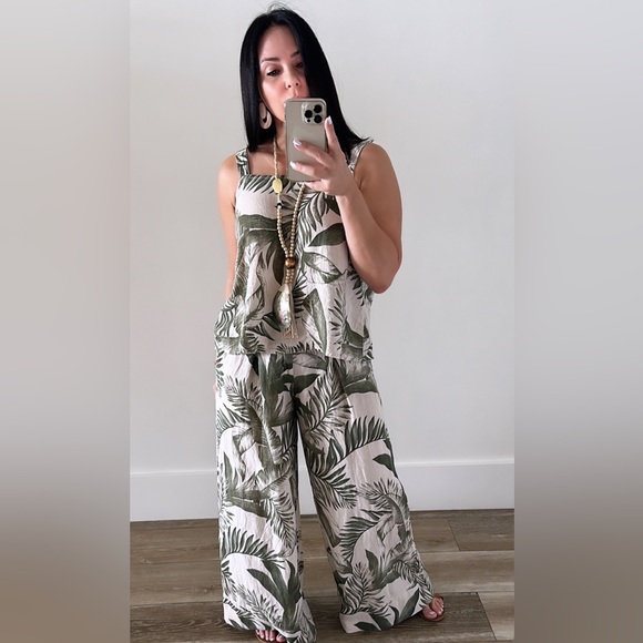 Linen Pant Set - Picture 1 of 3